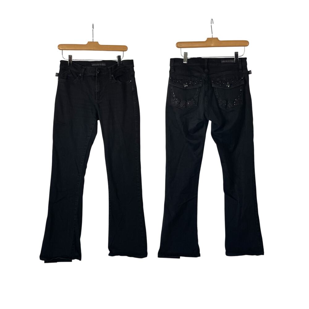 Rock & Republic Women's Kasandra Jeans Straight Leg Size 10 Black